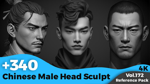 +340 Chinese Male Head Sculpt Reference(4k)