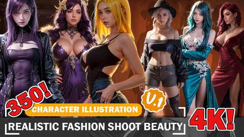 350 Realistic Fashion Beauties Character References and Designs Reference Art V1 4K