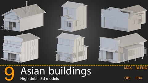 9-Asian buildings-Kitbash -vol.17