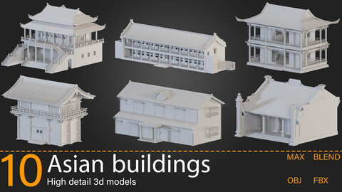 10-Asian buildings-Kitbash -vol.18