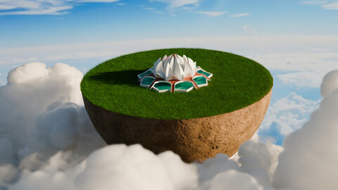 Lotus Temple  Delhi 3D Model