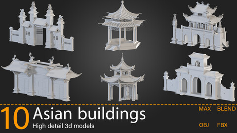 10-Asian buildings-Kitbash -vol.20