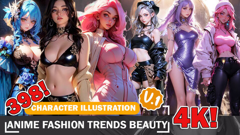 398 Various Anime Fashion Trends Beauty Character References and Designs Reference Art V1 4K