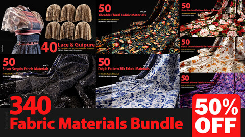 340 Fabric Materials Bundle