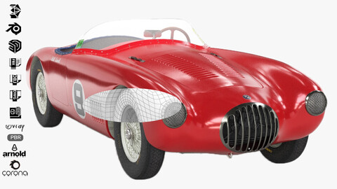 Osca Car Red 3D Model