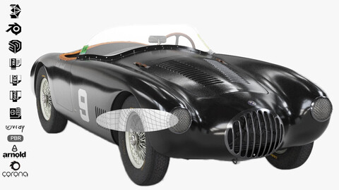 Osca Car Black 3D Model