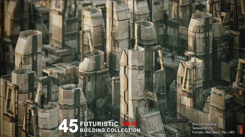 45 Futuristic Building +(Ue5Level) Vol 14