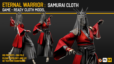 Game-Ready Samurai cloth