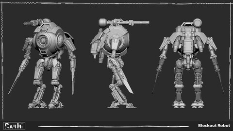 Block out Robot Zbrush