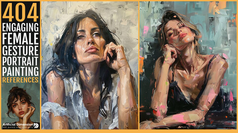 404 Engaging Female Gesture portrait painting