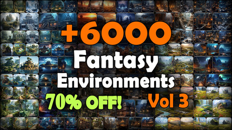 6000 Fantasy Environment Concept Reference Pack | MEGA Bundle | 4K | v.3