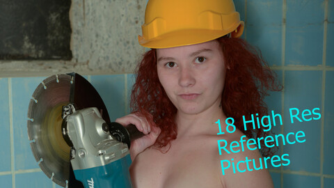 Reference Pack - PR0113 -  Red head works with a heavy tool