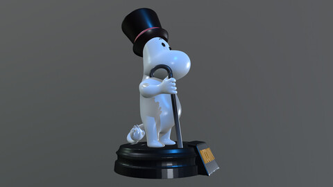 Moominpappa moomin statue 3D print model