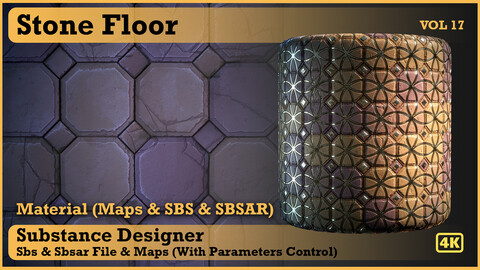 Stone Floor Material - VOL 17 - Maps & SBS & SBsar