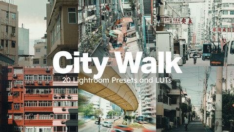 20 City Walk LUTs & Lightroom Presets