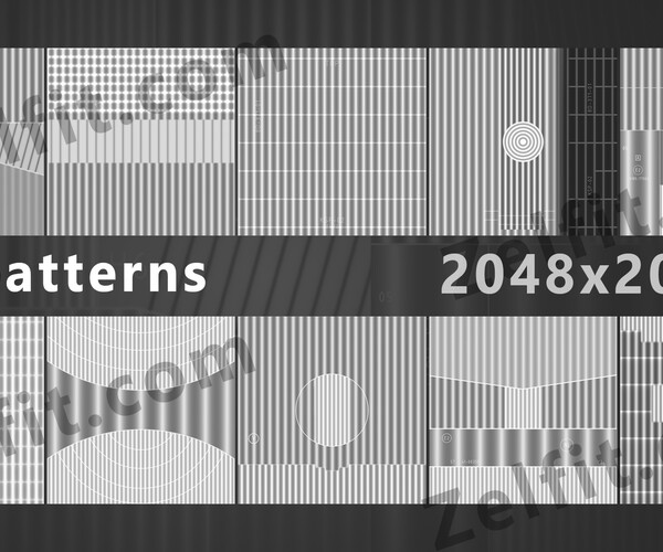 ArtStation - Set of Fresnel stripes patterns for headlights. [Substance ...