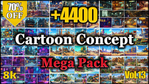 +4400 Cartoon Concept Reference Image Pack - MEGA PACK v.13 |8K|