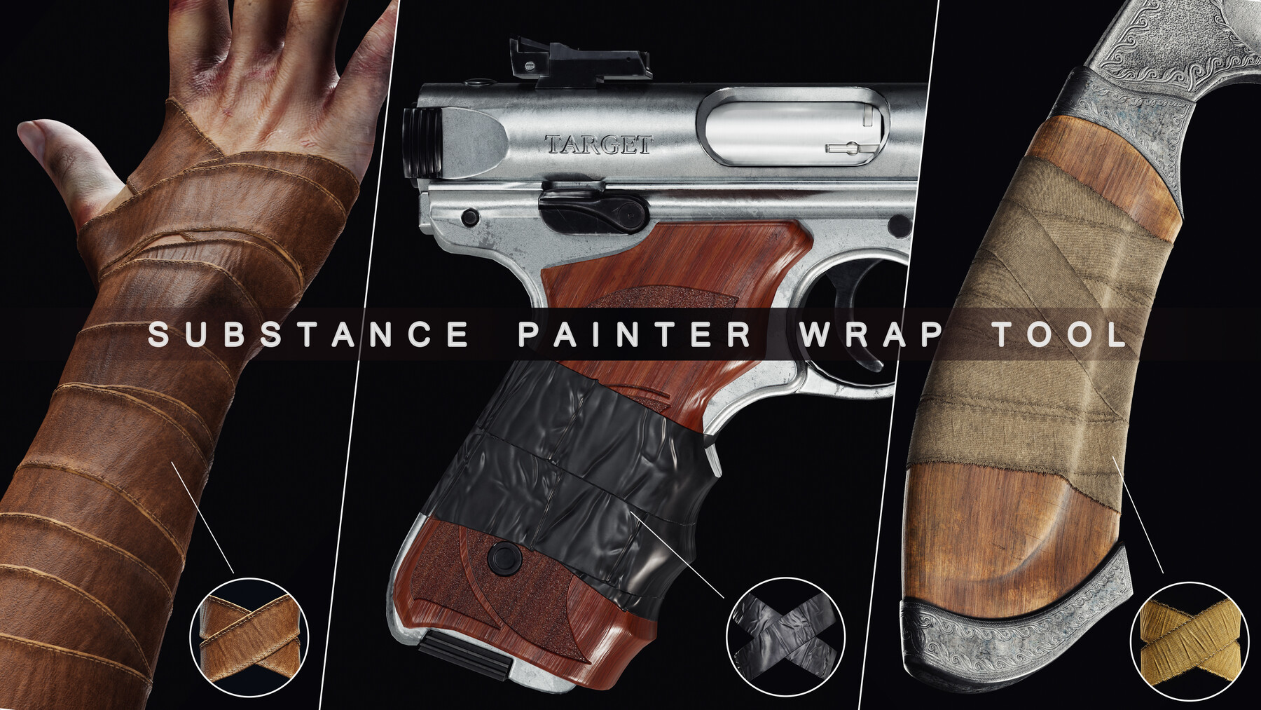 ArtStation - Substance Painter Wrap Tools | Brushes