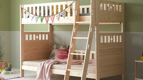 Dream detachable Finnish wooden bunk bed - 3d Model