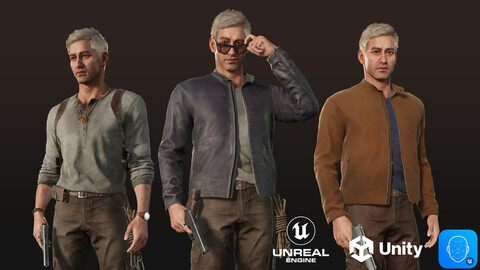 Adventure Character Thomas (from Pack 1) - Game-Ready 3D character for Unreal, Unity