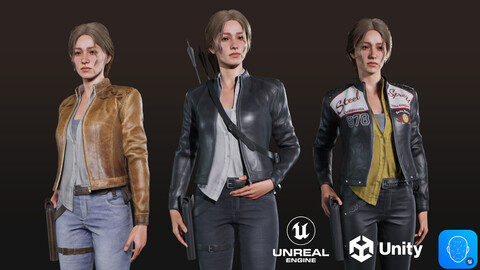 Adventure Character Victoria (from Pack 1) - Game-Ready 3D character for Unreal, Unity