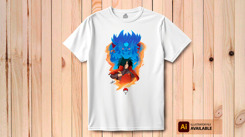 Madara Uchiha, Design for prints and T-shirt, Illustrator, PNG AND JPG files AVAILABLE!