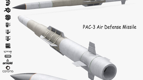 PAC-3 Air Defense Missile 3D Model