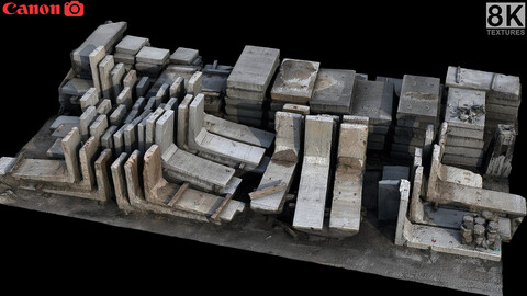 concrete large blocks construction-site photogrammetry