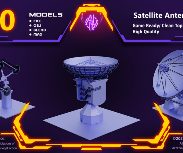 ArtStation - Satellite Antenna | Game Assets