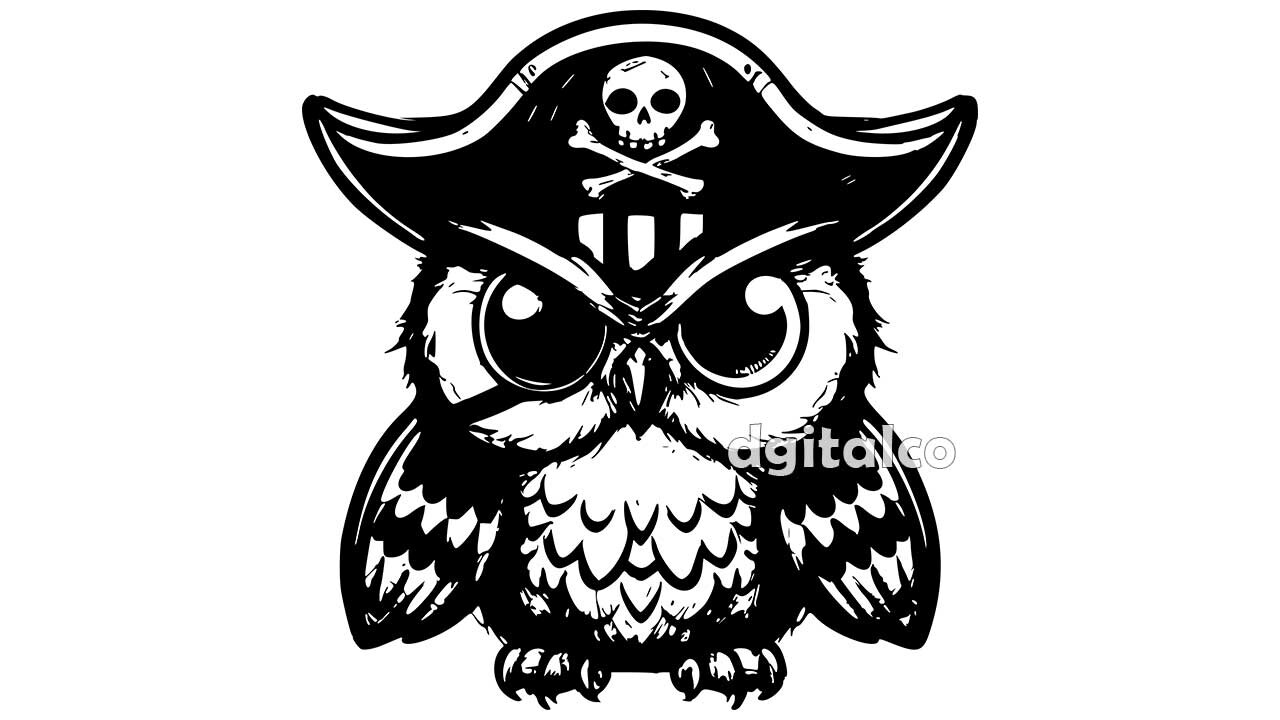 Artstation - Captain Hootbeard Vector Graphics Pack: Pirate Owl In Old 