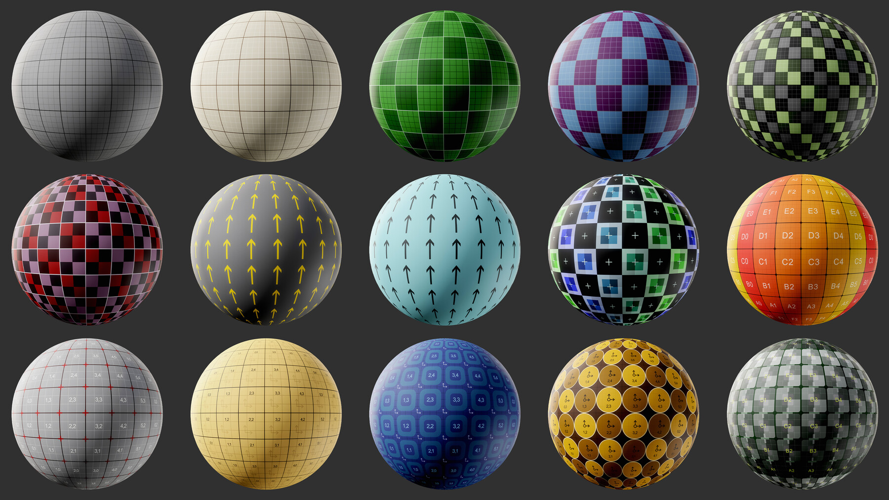 ArtStation - UV Checker Generator + 80 UV Textures (4K) | Resources