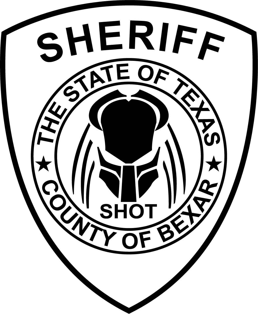 ArtStation - COUNTY OF BEXAR SHERIFF BADGE VECTOR FILE Black white ...