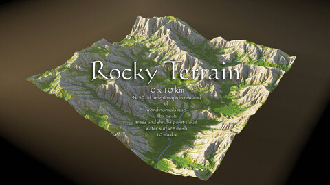 Rocky Terrain with Mountains and va1lley