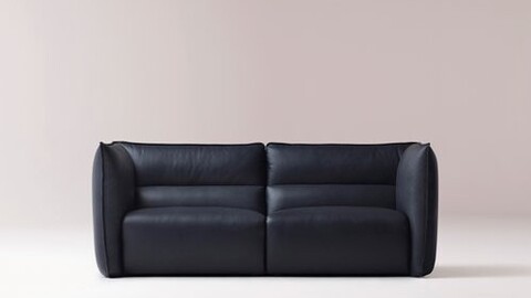 Sathi 3-seater leather sofa - 3d Model