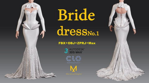 Bride dress -Obj / Fbx/ Zprj/ Max