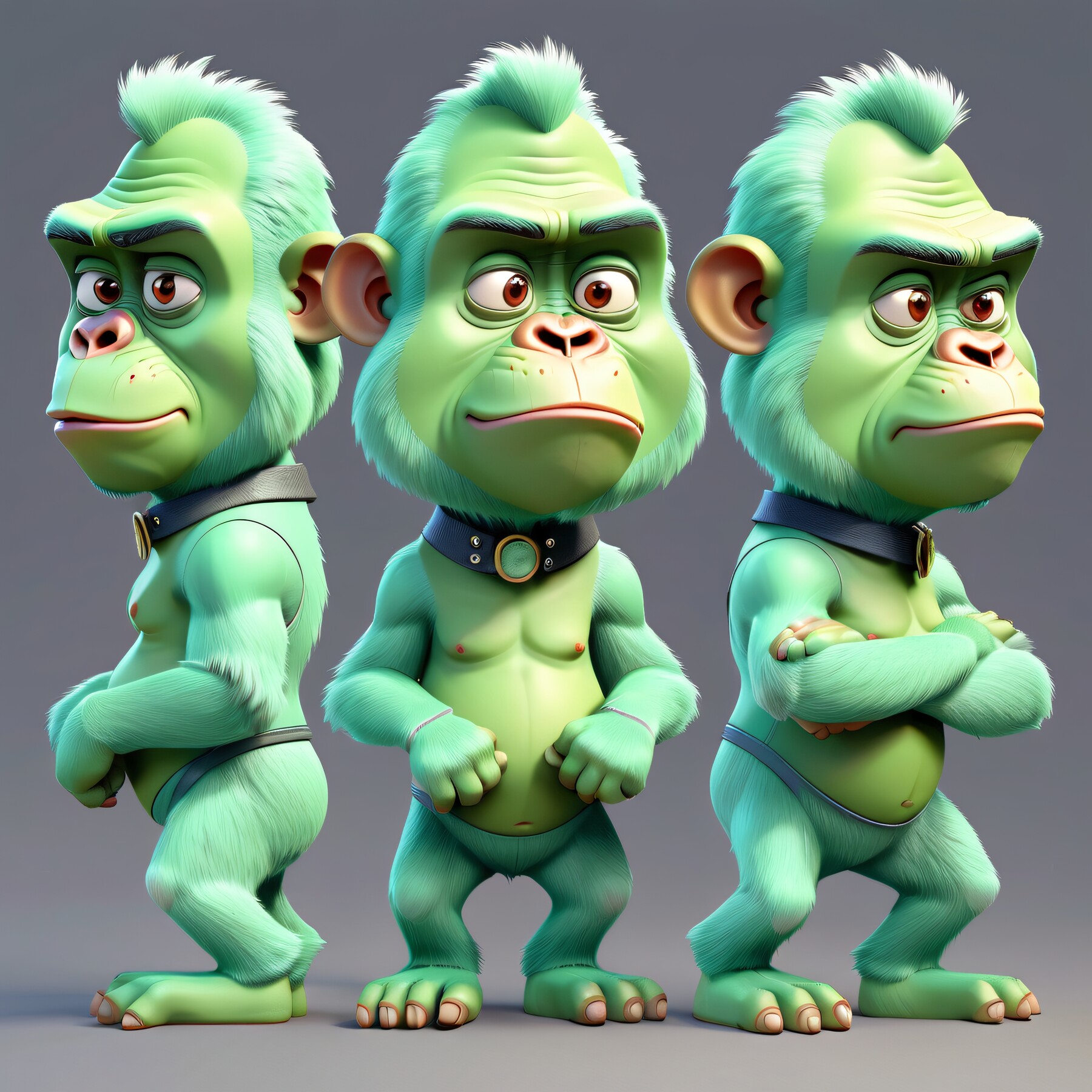 ArtStation - +200 Stylized Gorillas | 4K | Animal 3D Cartoon Concept ...