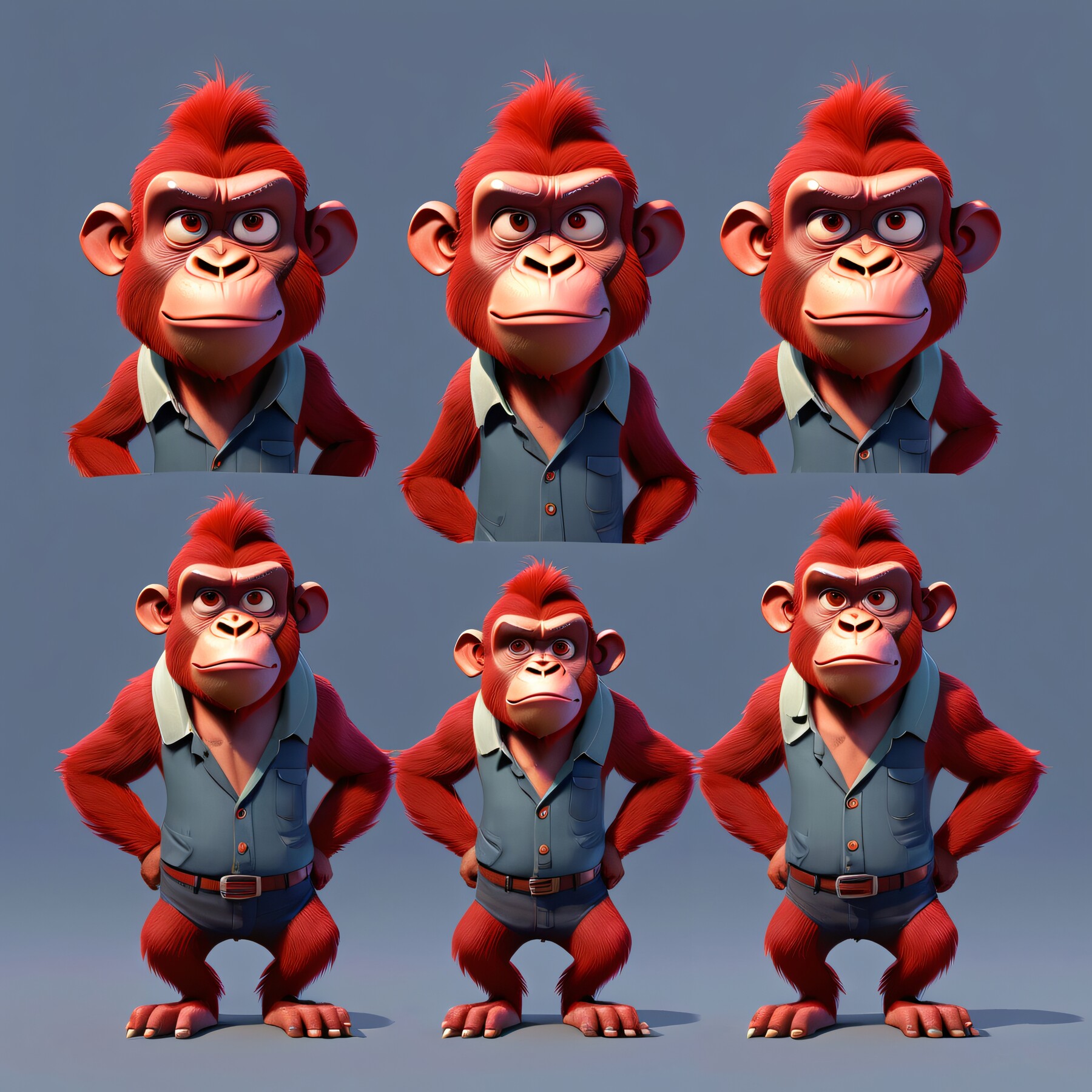 ArtStation - +200 Stylized Gorillas | 4K | Animal 3D Cartoon Concept ...