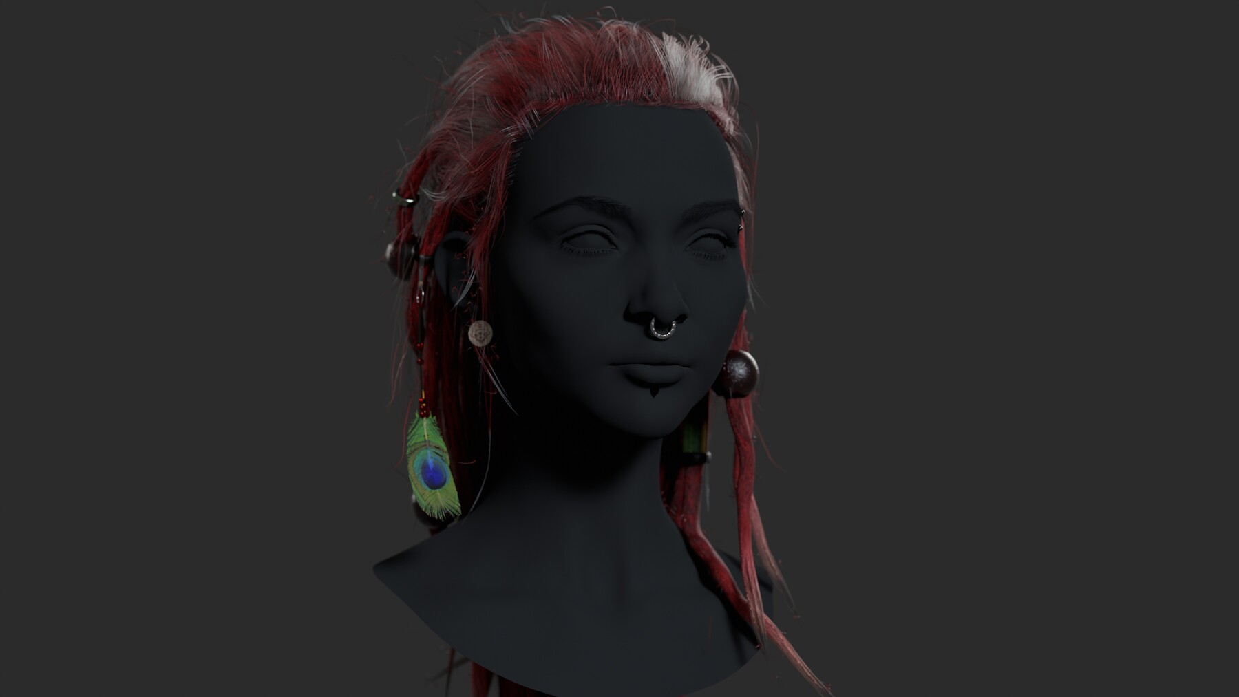 ArtStation - PBR Lowpoly Hair 1 DREADLOCKS HAIRSTYLE Low-poly 3D model ...