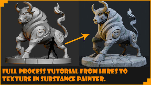 Full process Tutorial from hires to texture in substanc painter and rendering in marmoset toobag.