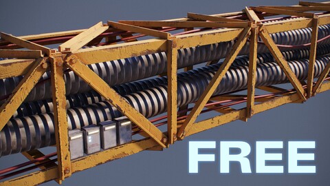 Sci-Fi Kit Free 08(Tubes Cables)-PBR