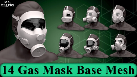 14 Gas Mask Base Mesh