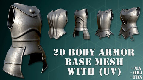 20 Body Armor Base Mesh (With UV)