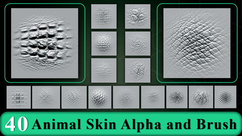 40 Animal Skin Alpha and Brush