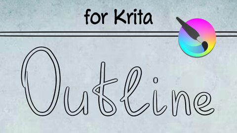 Outline brushes for Krita