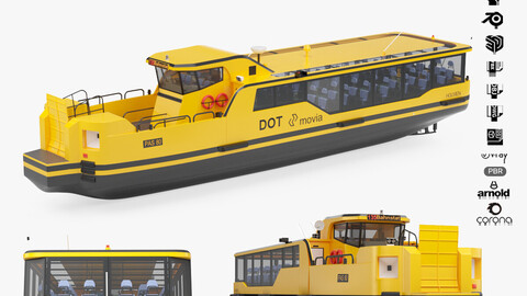 Water Bus 3D Model