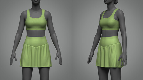 Top And Skirt 3D Model