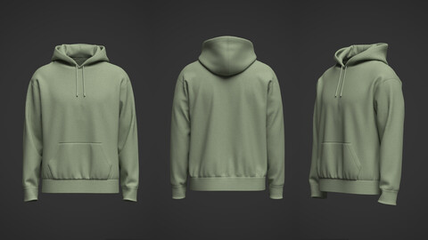 Mens Hoodie 3D Model