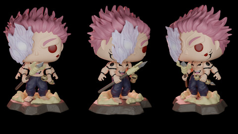 Jujutsu Kaisen Sukuna Heian funko POP fanart ~digital .stl files~