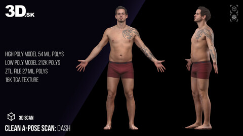 Clean A Pose 3D Scan | Dash Underwear