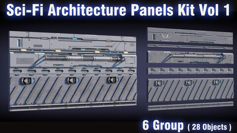 Sci-Fi Architecture Panels Kit Vol 01 Walls PBR